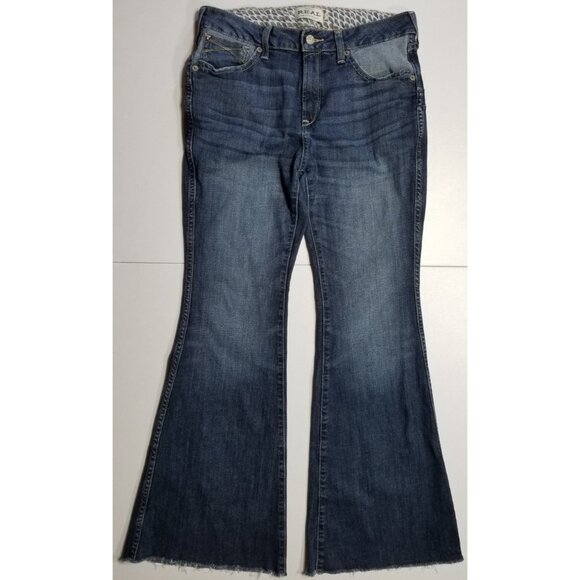 Ariat High Rise Flare Blue Denim Stretch Western Boho Cowgirl Jeans Women's 30S - Picture 1 of 16
